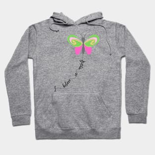 I Believe in Myself Green Butterfly Hoodie